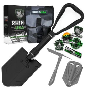 RHINO USA Folding Survival Shovel w/Pick