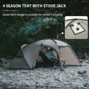 Naturehike Massif Hot Tent with Stove Jack, 4 Season Tent, Waterproof, Windproof